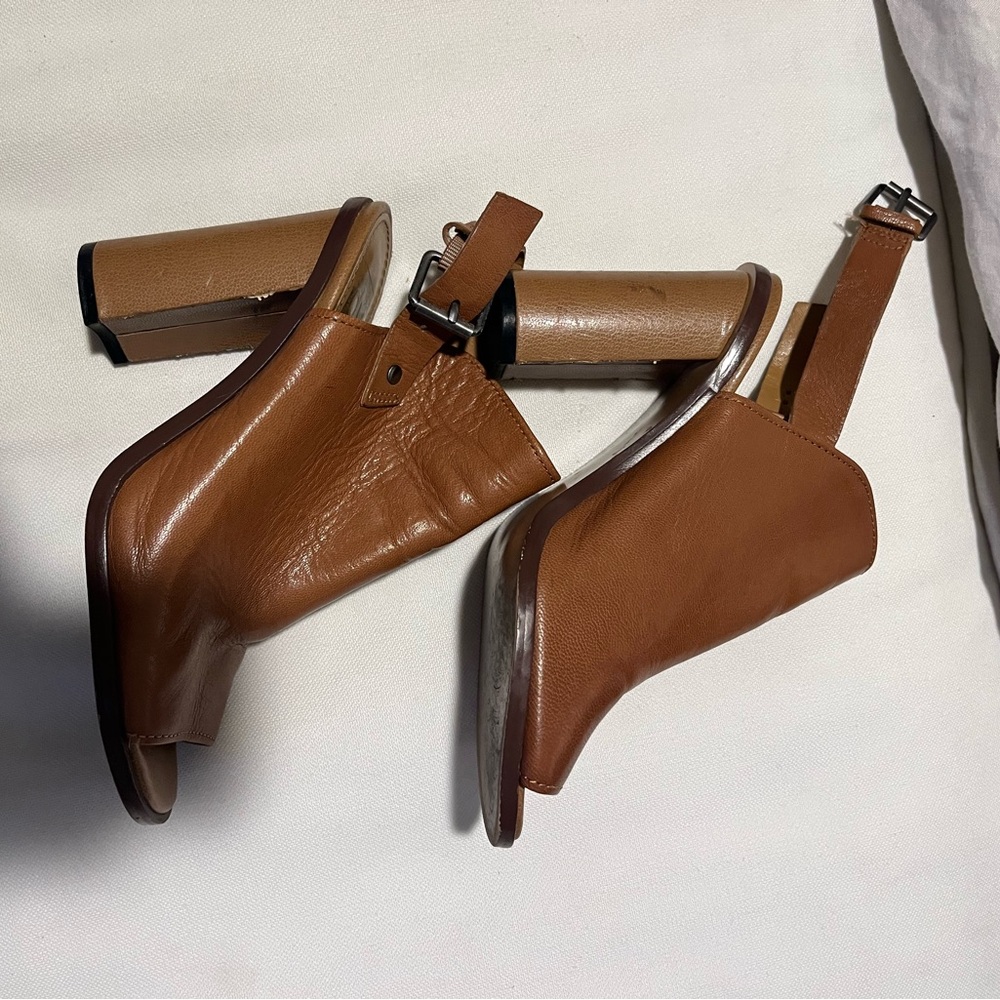 Dolce Vita Tan Leather Mules